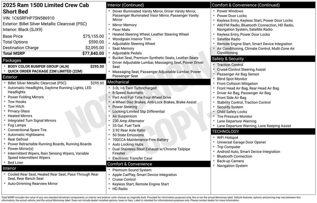 2025 RAM 1500 Limited