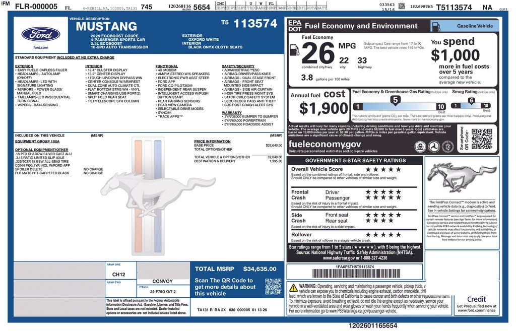2026 Ford Mustang EcoBoost
