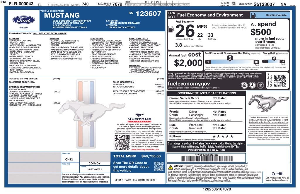 2025 Ford Mustang EcoBoost Premium