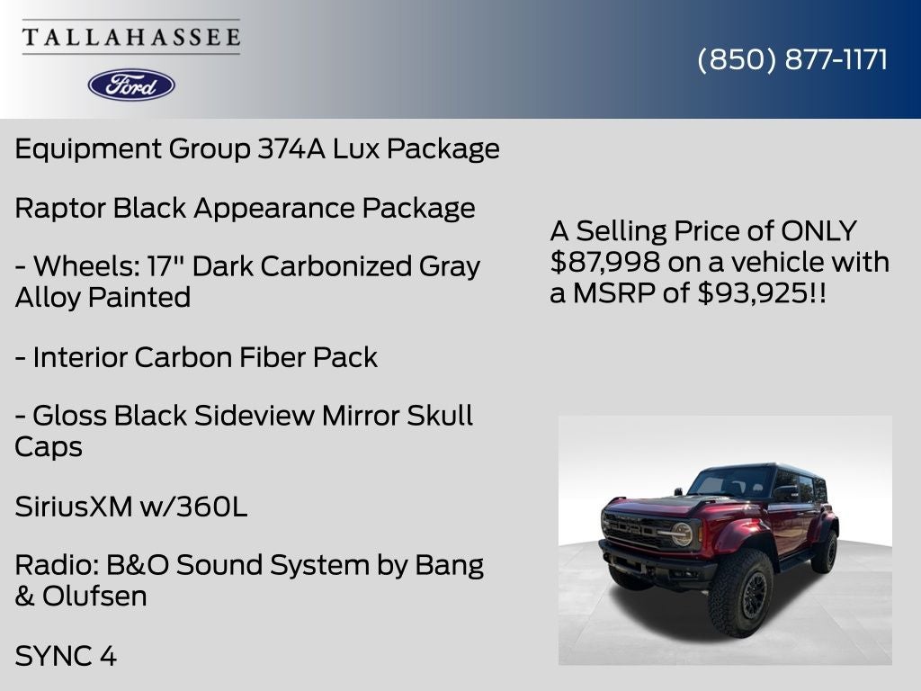 2025 Ford Bronco Raptor