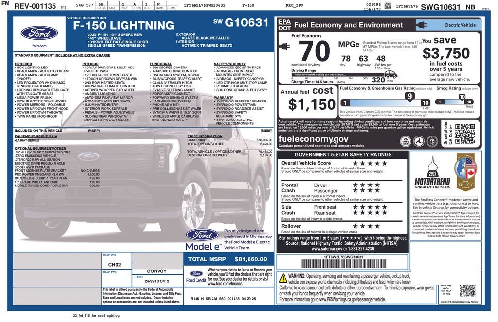 2025 Ford F-150 Lightning Lariat