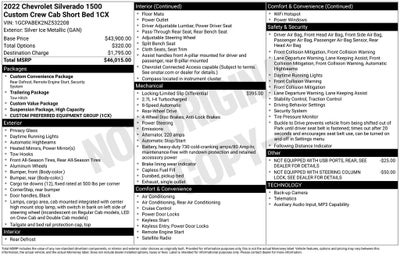 2022 Chevrolet Silverado 1500 Custom