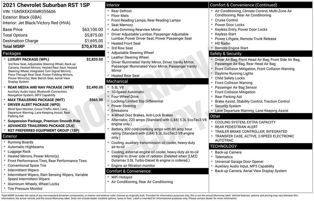 2021 Chevrolet Suburban RST