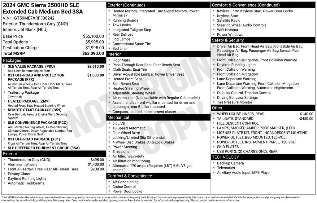 2024 GMC Sierra 2500HD SLE