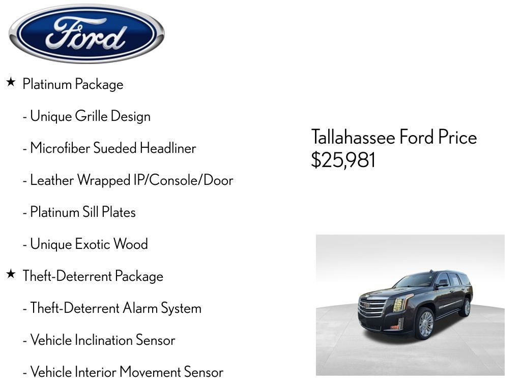 2016 Cadillac Escalade Platinum Edition