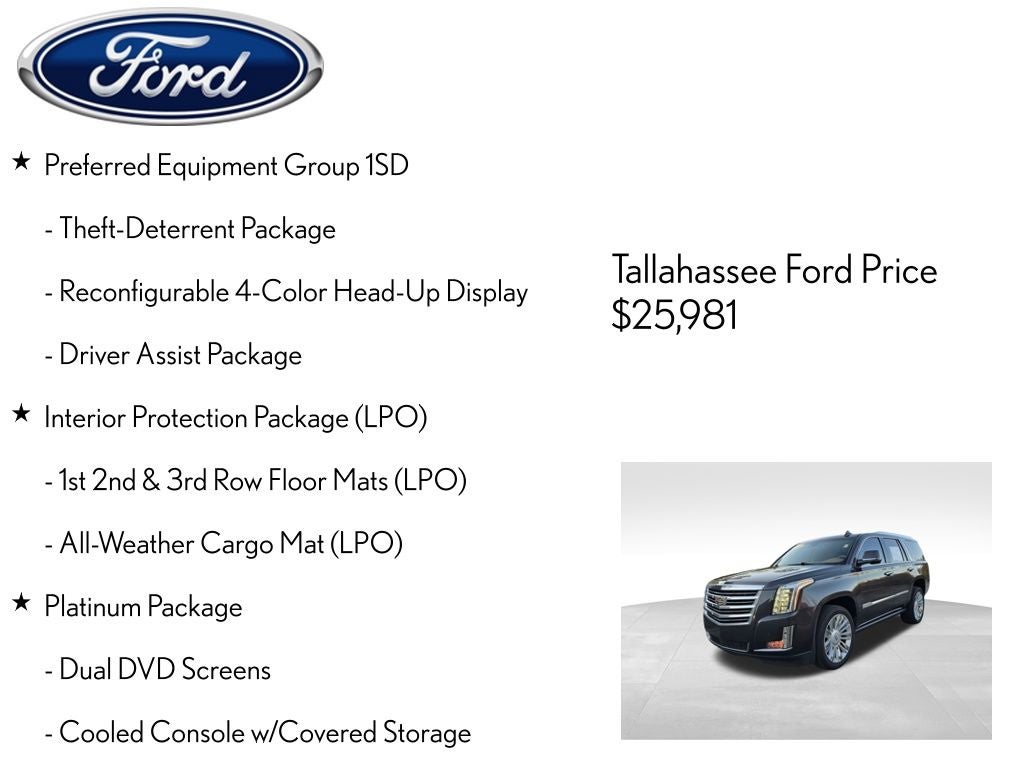 2016 Cadillac Escalade Platinum Edition