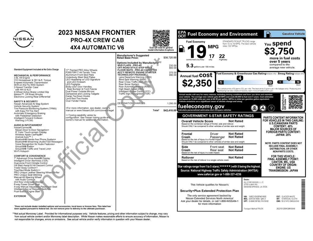 2023 Nissan Frontier PRO-4X