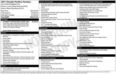 2021 Chrysler Pacifica Touring L