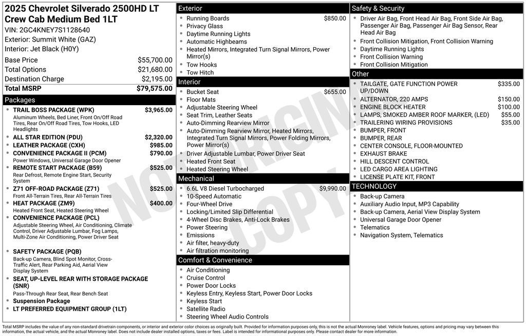 2025 Chevrolet Silverado 2500HD LT TRAILBOSS