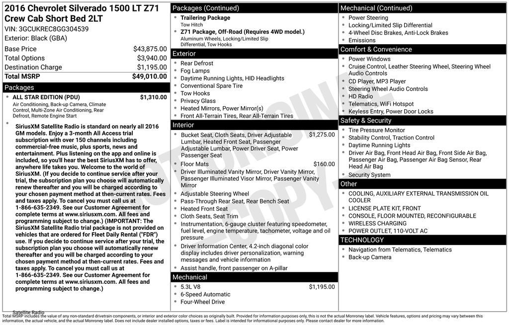 2016 Chevrolet Silverado 1500 LT LT2