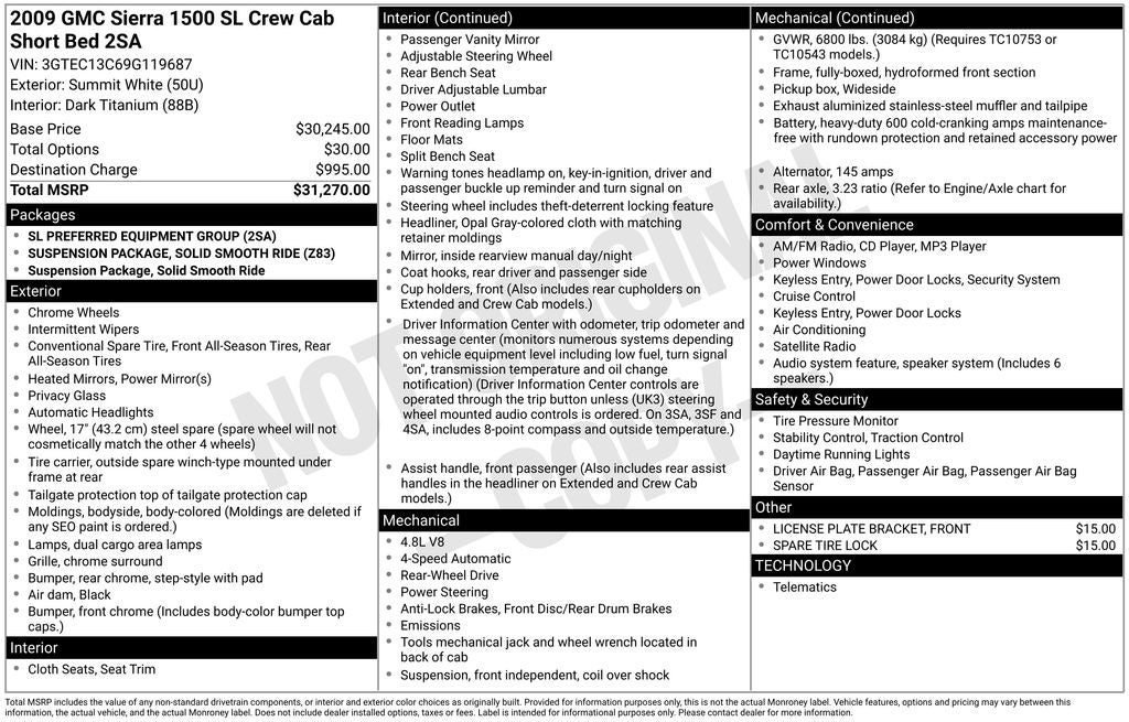2009 GMC Sierra 1500 SL
