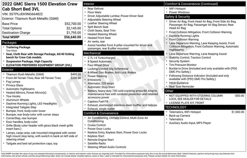 2022 GMC Sierra 1500 Elevation