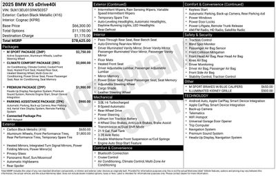 2025 BMW X5 sDrive40i