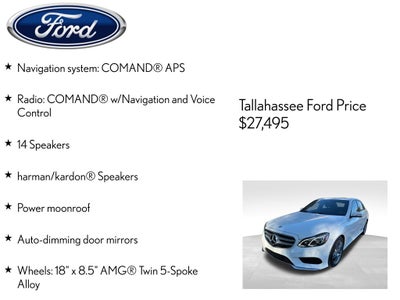 2015 Mercedes-Benz E-Class E 400